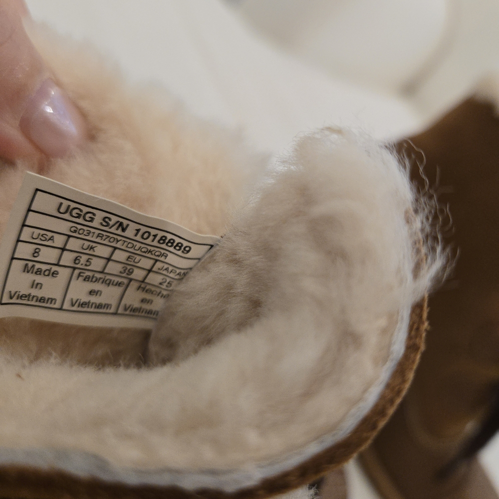 UGG Alasdair Shearling Wedge Boots Size 8 Brown Suede & Leather - Picture 5 of 9